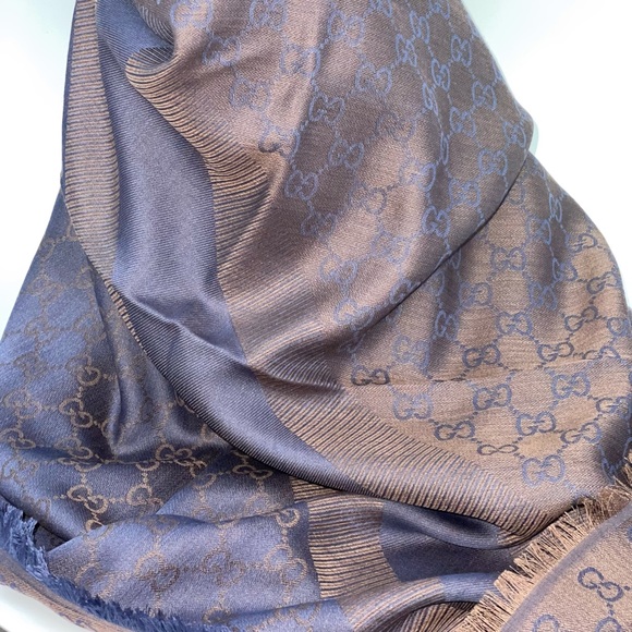 Gucci Accessories - NEW Gucci Guccissima Blue Violet Scarf Shawl
